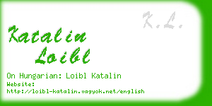 katalin loibl business card